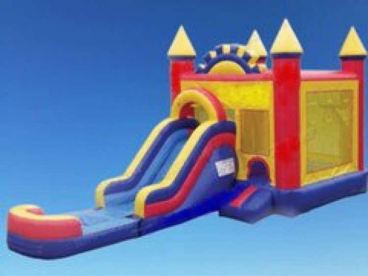 Sunshine Bounce House with Slide Supa Bounce Inflatables Calumet Park IL