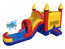 Colorful Super Slide Bounce House with Slide