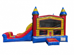Marble Colorful Bounce House with Slide